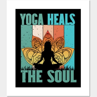 Yoga heals the soul Posters and Art